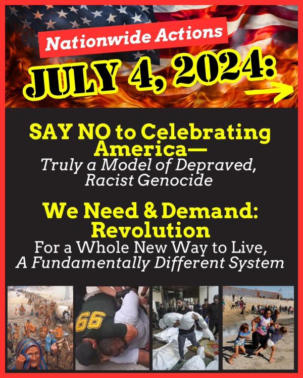 2024 - July 4 - social media Say NO to Celebrating America