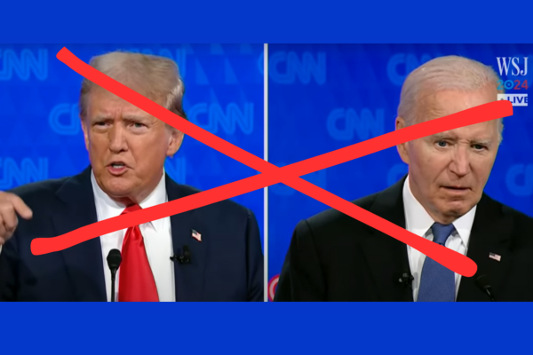 Trump and Biden at the debate