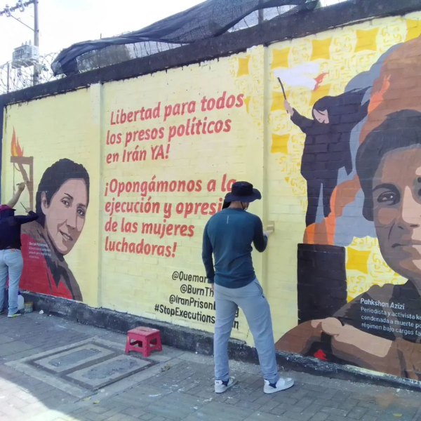 Mural in Cali, Colombia Demands Stop Executions of Women Fighters in Iran