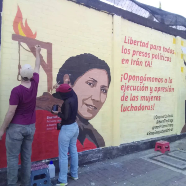  Mural in Cali, Colombia Demands Stop Executions of Women Fighters in Iran