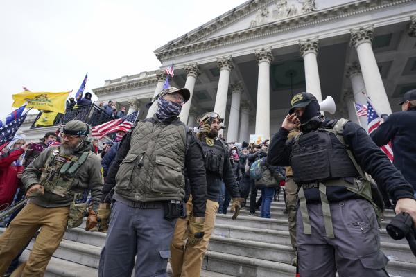 Oath Keepers in Front of the U.S. Capitol on January 6, 2021