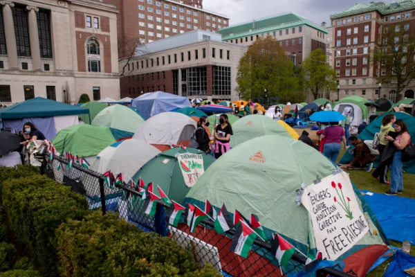 Student encampment for Palestine at Columbia University, New York City, April 24, 2024.