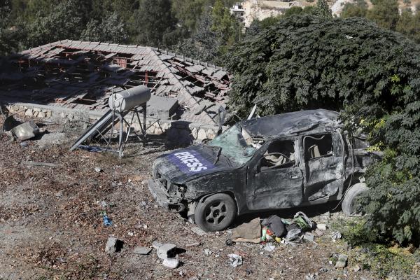  Israeli airstrike hit a compound housing journalists, killing three media staffers, Lebanon.