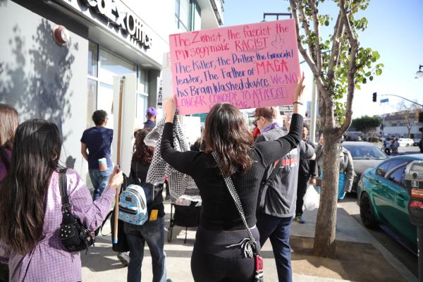 March in Downtown LA on Inauguration Day Jan 20, 2025