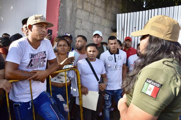 Migrants waiting in Mexico to cross into the U.S. learn that CBP One app would no longer to admit migrants, January 21, 2025.