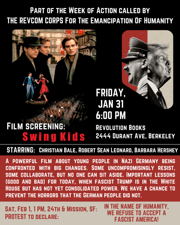 Swing Kids film screening is part of week of action called by Revcom Corps for the Emancipation of Humanity