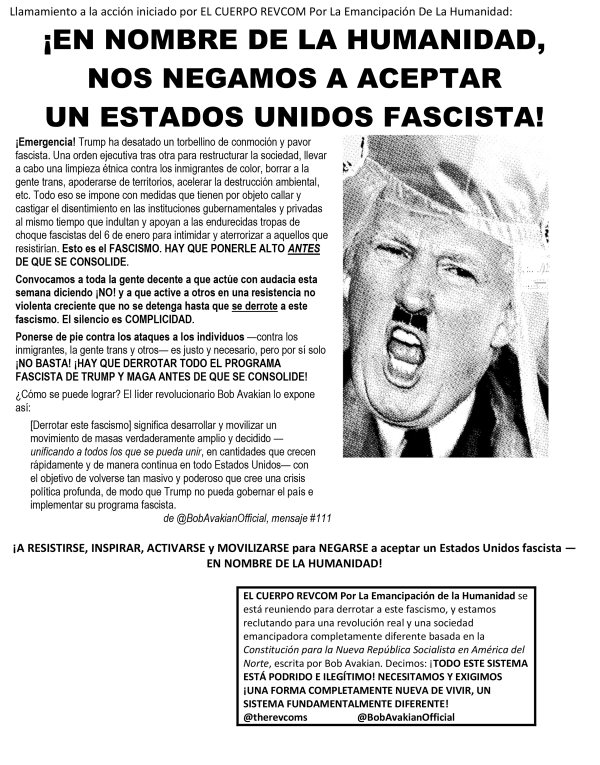 Spanish RCC national leaflet In the Name of Humanity