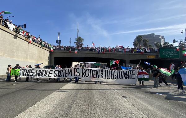 February 2, 2025 thousands took over the freeway in Los Angeles in support of immigrants