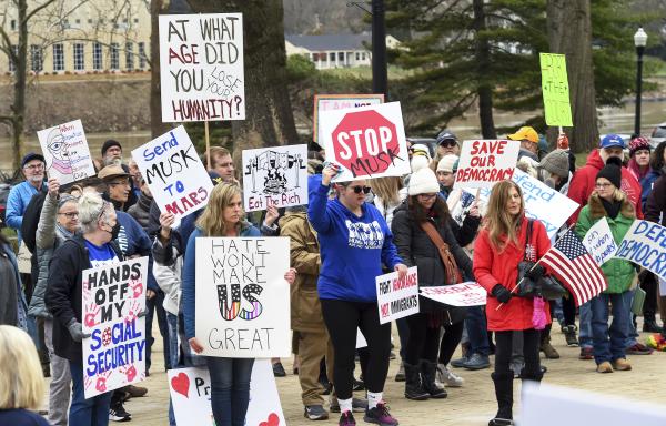 West Virginia: February 5, 2025: 50501 protest at capitol