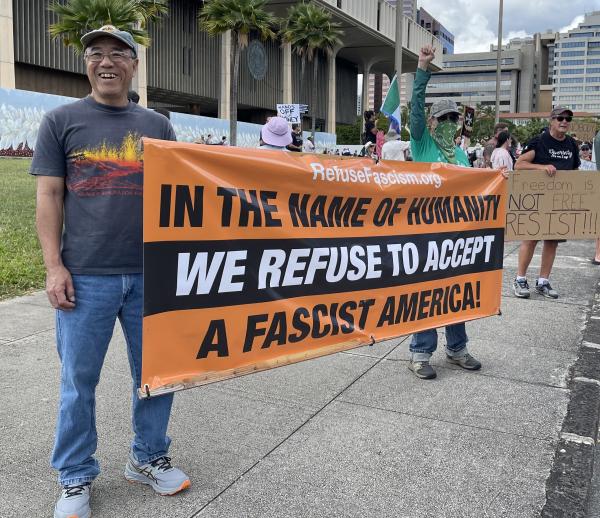 Hawaii: Protest Trump fascism, February 6, 2025.