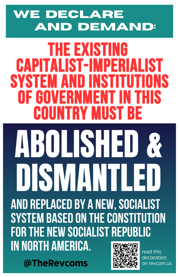 Poster: system must be abolished and dismantled, February 27, 2025