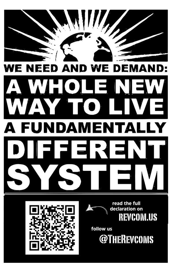 Poster: We Need We Demand slogan black and white, February 27, 2025