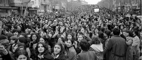 1979 March 8, Women in Streets of Tehran protesting Islamic veil laws