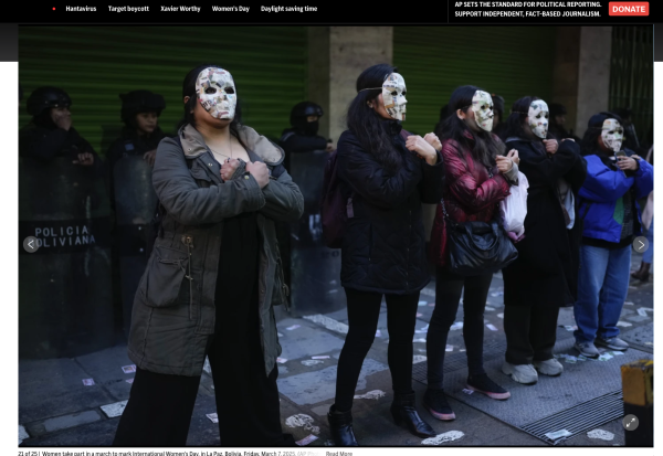 International Women's Day 2025 protest in Bolivia