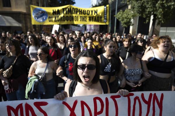 International Women's Day 2025 protest in Athens, Greece