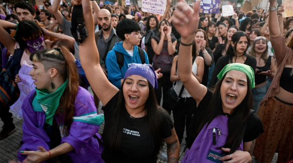 International Women's Day 2025 protest in Argentina. 