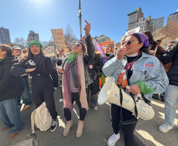 International Women's Day protest New York City