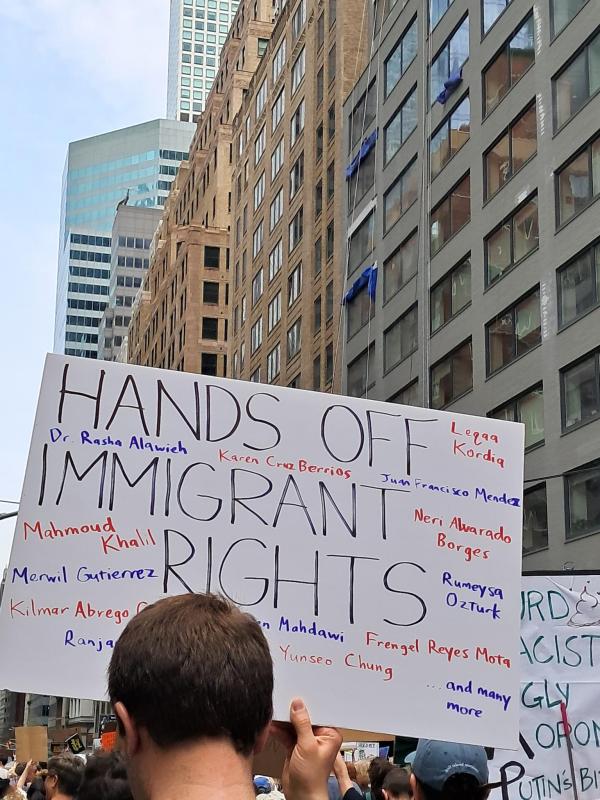 New York City April 19 - protest sign 5