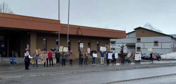 May Day protest in Shoshanah, Alaska