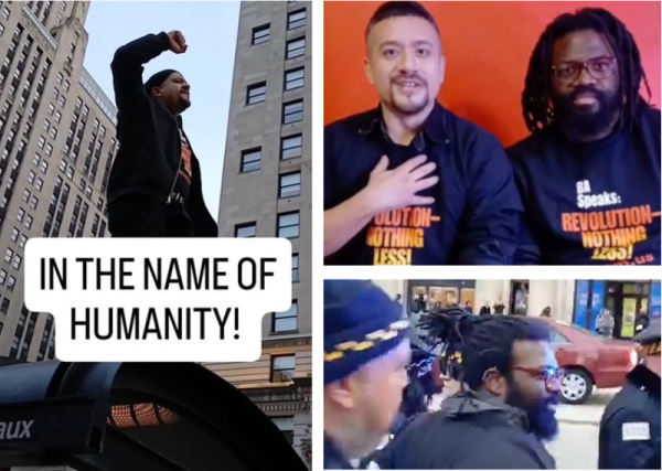 Noche Diaz and Leo Pargo in Chicago, arrested for calling out fascism