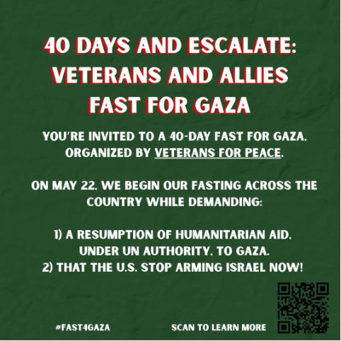 Veterans and Allies Fast for Gaza