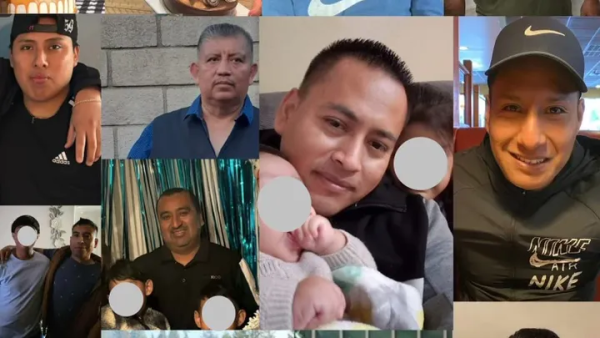 Collage of faces of immigrants detained by ICE from a GoFundMe page