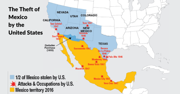Map: Theft of Mexico by U.S.