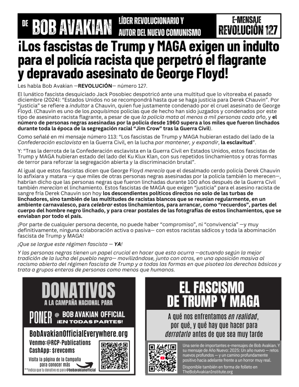 Bob Avakian Official Revolution 127 Spanish