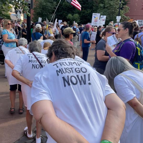 Cleveland, Ohio: Human detainment installation, July 17, 2025.