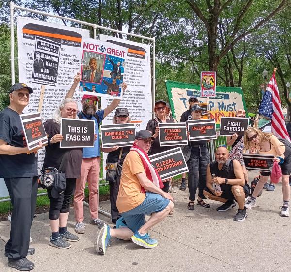 In Chicago, Refuse Fascism at Millennium Park, July 4, 2025.