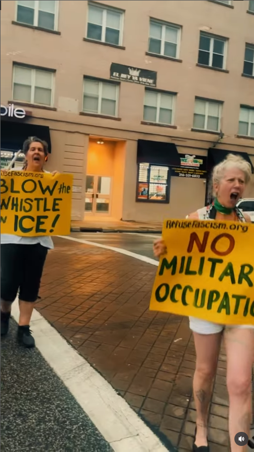 Blow the Whistle on ICE protest in Cleveland.