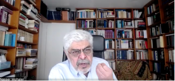 Nasser Mohajer speaking on Zoom with IEC, July 29, 2025.