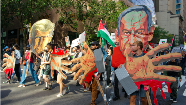 New York City, protest at UN, September 26, 2025.