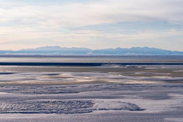 The Kaktovik Lagoon and the Brooks Range mountains of the Arctic National Wildlife Refuge, October 15, 2024.