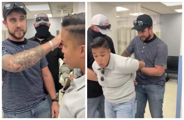 Alderperson cuffed by ICE asking if they had a warrant.