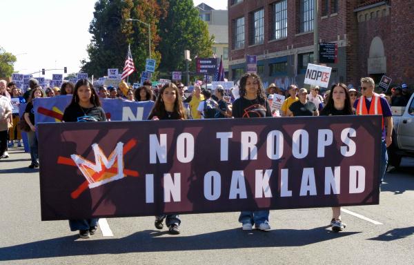 No Kings march in Oakland, California