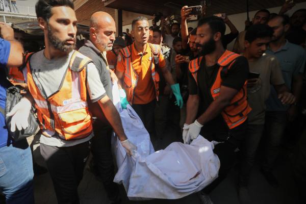 The bodies of Palestinians, killed by Israeli fire after the ceasefire, October 18, 2025.