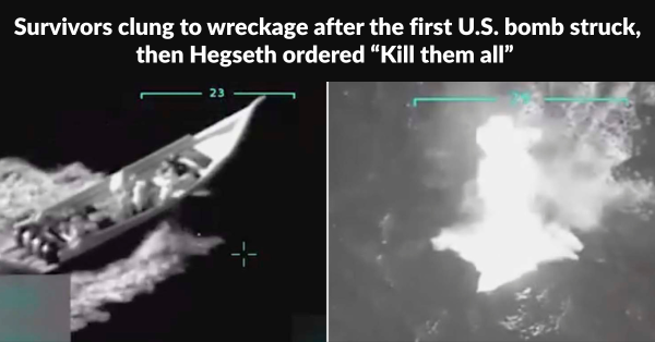 Survivors clung to wreckage after the first U.S. bomb struck, then Hegseth ordered “Kill them all”