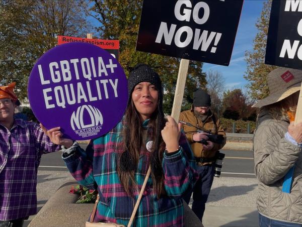 Protesters from NOW at SCOTUS, November 7, 2025.