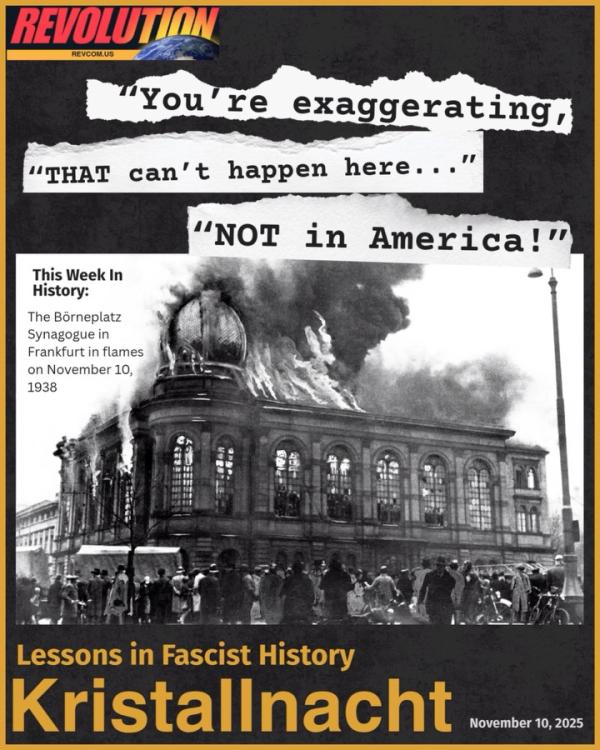 Kristallnacht - "you're exaggerating, that can't happen here"