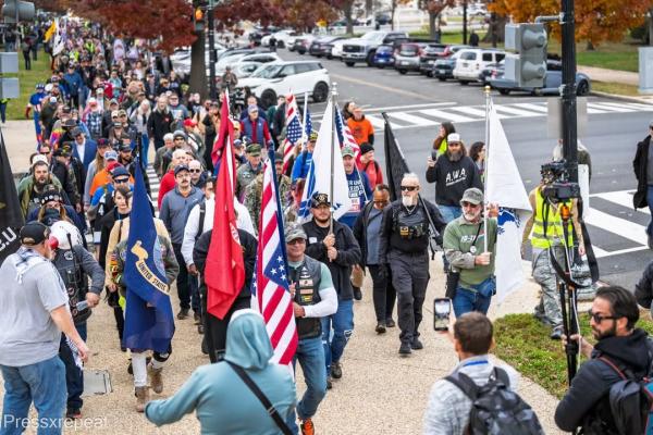 Vets march to the Capitol, November 21, 2025.