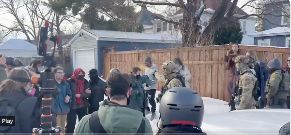 Cops pepperspray protesters of ICE murder, Minneapolis, January 7, 2026.