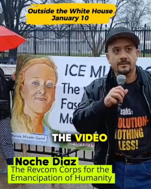 Noche Diaz speaks in front of White House January 10, 2026
