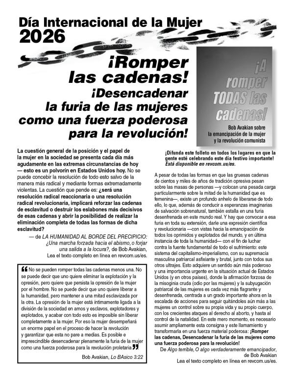 leaflet International Women's Day 2026 spanish