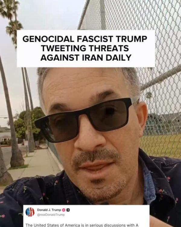 Genocidal fascist Trump tweeting threats against Iran daily