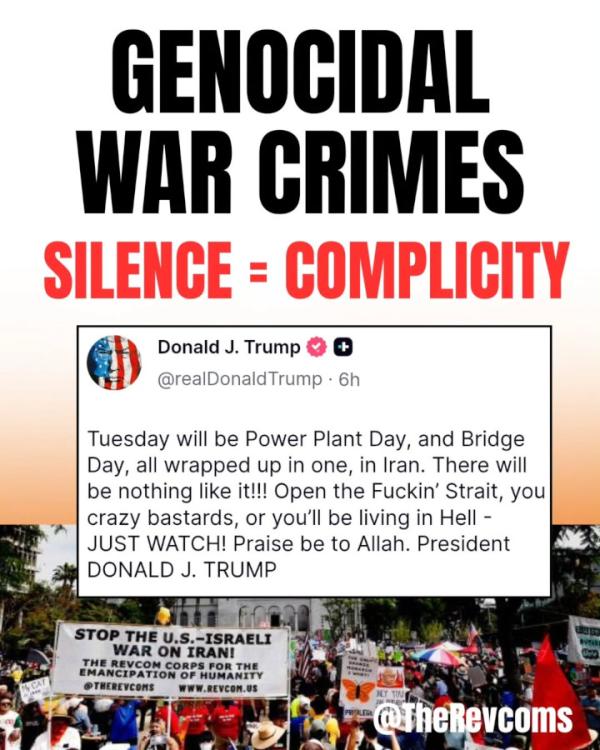 Genocidal war crimes - Silence = Complicity