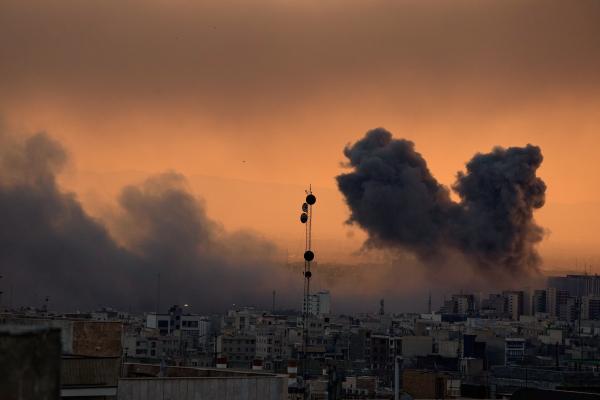 Smoke rises following a U.S.-Israeli military strike in Tehran, Iran, March 2, 2026.