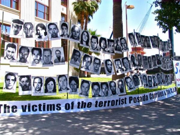 Photos of victims of Cubana Airlines Flight 455, shot down in 1976 by anti-Castro Cuban exiles.