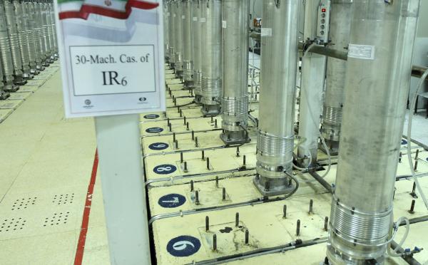 Centrifuge machines in the Natanz uranium enrichment facility in central Iran, November 5, 2019.
