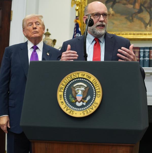 Donald Trump and Russell Vought